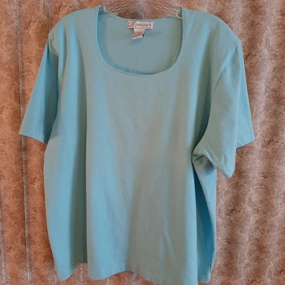 Lt aqua short sleeve scoop neck tee 18/20 - Picture 1 of 3